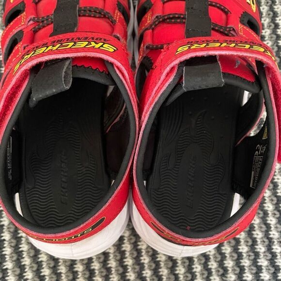 Skechers S-Lights: Thermo-Flash - Hydro-Flare red light up sandal kids size 2 - Picture 8 of 11